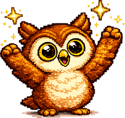 ConvertOwl mascot cheering